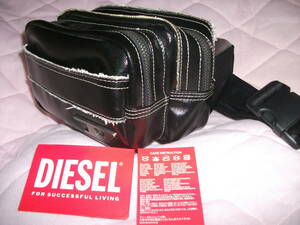 ディーゼル DIESEL コーティング SUBSTRA BELT BAG D ロゴ プレート 二層式 ウエストバッグ ボディバッグ ベルト バッグ ポーチ