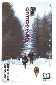 ムツゴロウ少年記　犬　テレホンカード　50度数未使用　関西テレビ　販促用　レア