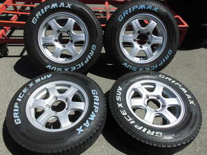 売切り☆即決有☆美品☆ジムニー用 16インチ☆5.5J+22 PCD139.7 5H☆GRIP MAX GRIP ICE SUV 185/85R16C 105/103N 2022年☆スタッドレスSET