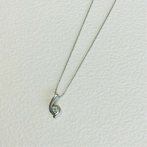 Pt850 ダイヤモンドネックレス 0.08ct 38cm