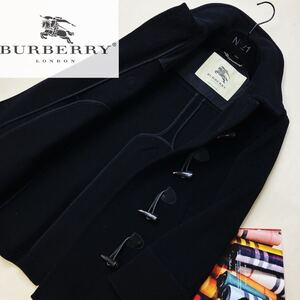 f21 美品【メルトンウールダッフル】参考価格15万●BURBERRY LONDON●イギリス製高級ウールダッフルコート バーバリーコート レディース