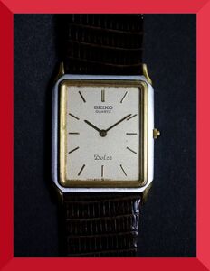 セイコー SEIKO ドルチェ DOLCE クォーツ 2針 9520-5130 男性用 メンズ 腕時計 W929 稼働品