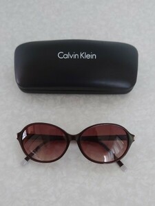 calvin klein/ カルバンクライン　ケース付き サングラス　レンズカラー 茶色　サイズ 56ロ15　140＃2　ck4346SA-201　レディース