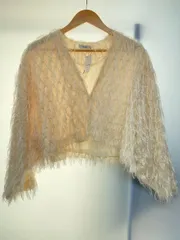 CLANE 22SS CROSS FRINGE BOLERO 2 ポリエステル アイボリー 12108-3062