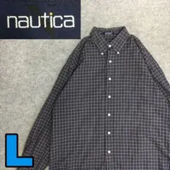 K3154 NAUTICA ノーティカ 古着 長袖 チェックシャツ