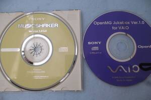 【SONY】VAIO用音楽自動再生ソフト MUSICSHAKER Ver.1.0 と OpenMG Jukebox Ver.1.0 (CD-ROMｘ2枚組)