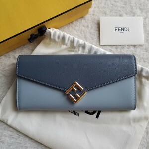 新品 FENDI フェンディ FFダイヤモンド コンチネンタル ウォレット 長財布 ライトブルー 8M0251ALV4F1NPW