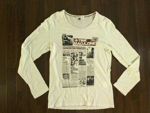 ●クランプリュス★KLEIN PLUS HOMME★長袖Tシャツ 46白プＲント