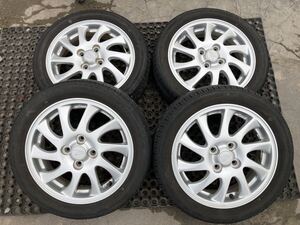 DAIHATSU純正 ENKEI 165/55R15 4.5J +45 PCD100 アルミホイール４本セット