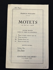 『フランス アンティーク「MOTETS」 古い楽譜 雑貨 海外 紙もの』