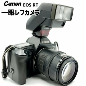 Canon 一眼レフ フィルムカメラ EOS RT 通電確認済 ストロボ付 キャノンカメラ 撮影機器 記念写真 卒業入学式 スナップ 風景【80z538】