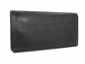 1円 LOUIS VUITTON ルイヴィトン M60622 エピ ポルトフォイユブラザ 二つ折り 長財布 ウォレット 札入れ 小銭入れ ブラック系 BK1824