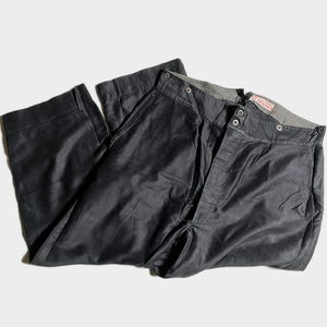 幻級! 30s フレンチ ライト ブラック モールスキン ワーク パンツ フランス FRENCH LIGHT BK MOLESKIN CHORE WORK PANT メタル レア 黒モル