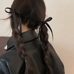 リボンゴム ヘアゴム ヘアアクセサリー秋冬大人っぽい上品