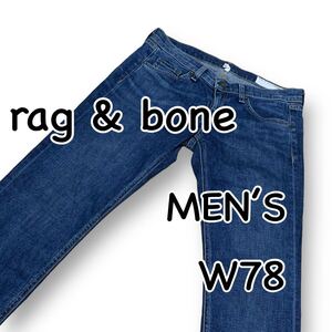 rag & bone ラグアンドボーン W25 ウエスト78cm Mサイズ ストレッチ スキニー USA製 used加工 メンズ ジーンズ デニム M2162