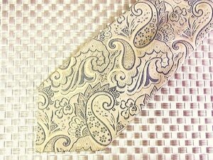 【在庫処分セール】●特売●FK5874●マルゼン【刺繍 ペイズリー 花 植物 柄】ネクタイ●