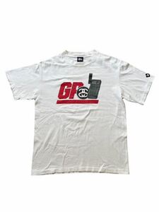 ●●vintage us製 STUSSY ステューシー GP GLOBAL POSITION グローバルポジション T サイズM 白●●