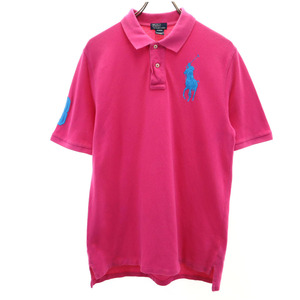 ポロバイラルフローレン ビッグポニー 半袖 ポロシャツ XL（18-20） ピンク Polo by Ralph Lauren 鹿の子地 キッズ