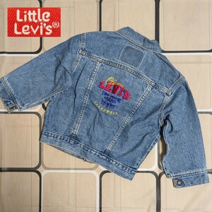 ★Little Levi’s★リトル リーバイス 74047 Gジャン デニムジャケット バック刺繍 レア 90’s USA製 キッズ サイズ5 110㎝