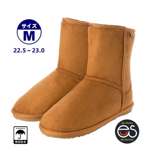 ★新品★【22651_CAMEL_Ｍ (22.5~23.0）】レディース防寒ブーツ　ムートンブーツ　防寒＆防水＆防滑　ミドル丈　積寒地対応　高品質