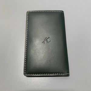 1円〜　KITAMURA　キタムラ　キーケース　ダークグリーン　４連　レザー　C3187