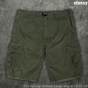 stussy 00s リップストップ ミリタリー カーゴショーツ ステューシー パンツ Y2K 90s ショートパンツ ハーフパンツ ボトムス