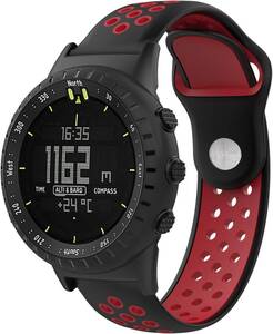 For スントコア ストラップ Suunto Core バンド シリコン製 運動型 ツートンカラー 交換バンド 工具付 軽量 防水