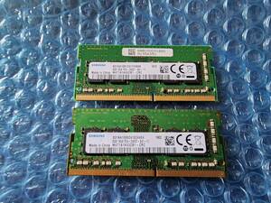 即決 SAMSUNG製 8GB×2枚 計16GB DDR4 PC4-2400T PC4-19200 260pin 送料140円～