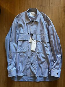 sacai / Thomas Mason Cotton Poplin L/S Shirt / 4 (XL) / Blue Stripe / 23SS / トーマスメイソン / ストライプシャツ