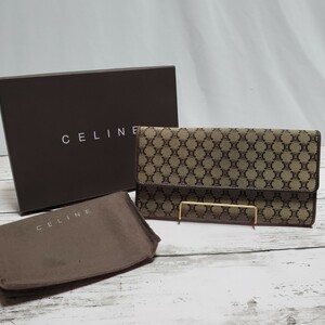 CELINE オールドセリーヌ　マカダム柄　長財布 (C-28)