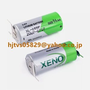 新品 XENO XLP-055F XL-055F 3.6V バッテリー 交換用 リチウムイオン電池 2/3AA 3.6V 1650mAh バッテリー 非充電式バッテリ はんだ付けラグ