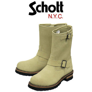 Schott (ショット) S23001 Engineer Boots エンジニア スエードレザーブーツ Beige SCT009 約26.0cm