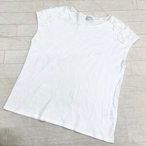 1498◎ MACKINTOSH PHILOSOPHY マッキントッシュ フィロソフィー トップス Tシャツ カットソー ノースリーブ ホワイト レディース38