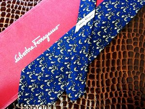 ♪今週の特売980円～♪0292♪状態並品【Ferragamo】フェラガモ【鳥 人物 柄】ネクタイ♪