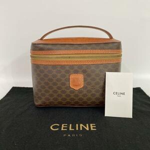 《大特価！》 CELINE セリーヌ バニティ ポーチ マカダム トリオンフ レザー PVC 9-13647