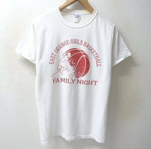 ◆EAST ORANGE GIRLS BASKETBALL バスケット ガール ヴィンテージ Tシャツ 白 サイズS USA アメリカ 古着　ヴィンテージ 汚れあり