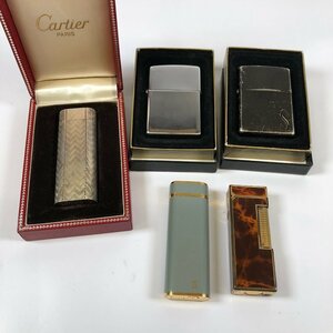 ■【買取まねきや】ジッポー Zippo カルティエ Cartier ダンヒル Dunhill ライター 喫煙具 計5点■