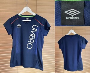 【激安1点のみ 国内正規品】UMBRO アンブロ 半袖機能 Tシャツ WM.スウェットスポットレス S/Sシャツ レディースL UMWLJA63 ネイビー系