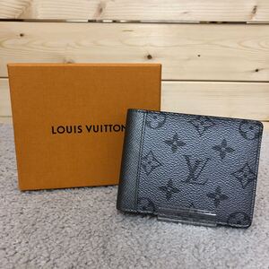 (25)LOUIS VUITTON ルイヴィトン M30843 ポルトフォイユ ミュルティプル 2つ折り財布 コンパクト ウォレット モノグラム タイガラマ メンズ