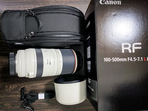 canon 美品 RF100-500mm F4.5-7.1 L IS USM 動作確認済み　2026-1月まで店舗保証あり　箱あり　外国人お取引不可