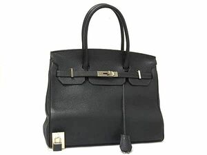 1円 ■美品■ michel adolphe ミッシェルアドルフ レザー ハンドバッグ トートバッグ レディース ダークグレー系 BI6465