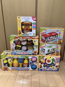 新品 未開封 アンパンマン おもちゃ まとめ 知育玩具 でんわ パズル おすし バス 列車 ボーリング バイキンマン ドキンちゃん