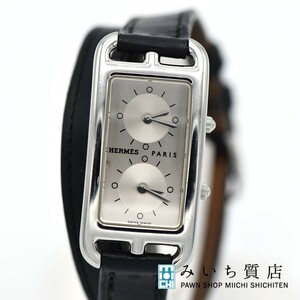 質屋 腕時計 稼働 エルメス HERMES CC3-210 ケープコッド ドゥゾーン □E刻印 ブラック 2024.6電池交換済 H10078 みいち質店