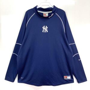 NIKEナイキMLBヤンキース長袖Tシャツハイネックアンダーシャツジャージ刺繍