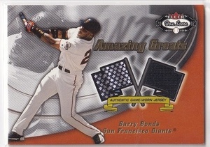 【ジャージカード】2002 FLEER Box Score Amazing Greats Barry Bonds