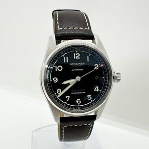 2943 ロンジン LONGINES スピリット L3.810.4 51962003 自動巻 AT SS 革 ブラック文字盤 箱 ケース 冊子 ギャラ