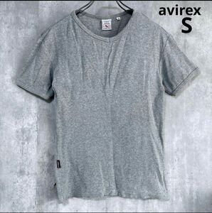 アヴィレックス　avirex Tシャツ　グレー　S ポリウレタン5%