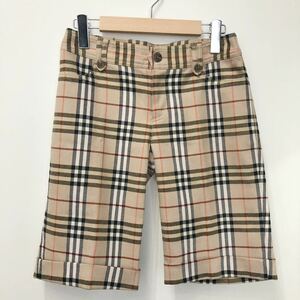 BURBERRY BLUE LABEL バーバリー ブルーレーベル ウールハーフパンツ ノバチェック ベージュ 36サイズ FQF76-628-52 日本製 ボトムス