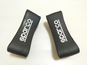 sparco スパルコ２個セット ロゴ入り ネックパッド 車 首枕 ヘッドレスト car トヨタ toyata デスクワーク 椅子 旅行 クッション 寝具 黒