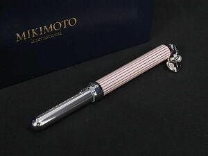 ■美品■ MIKIMOTO ミキモト 本真珠 アコヤ真珠 パール 約3mm ハート リップブラシ メイクブラシ レディース ライトピンク系 DE6246